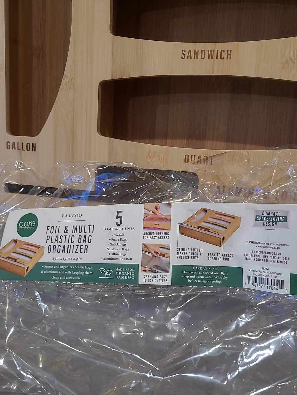 NEW Bamboo Kitchen Storage Organizer - Natural. - Picture 4 of 4